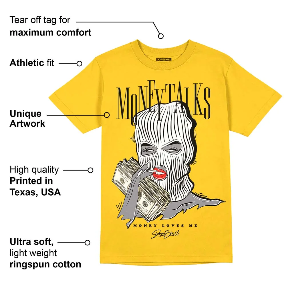 Vivid Sulfur 4s DopeSkill Yellow T-shirt Money Talks Graphic sold by DopeSkill product image thumbnail 2