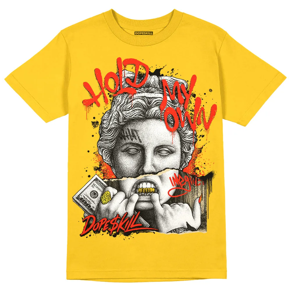 Vivid Sulfur 4s DopeSkill Yellow T-shirt Hold My Own Graphic sold by DopeSkill