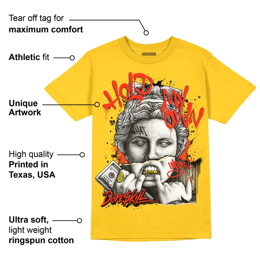 Vivid Sulfur 4s DopeSkill Yellow T-shirt Hold My Own Graphic sold by DopeSkill product image thumbnail 2