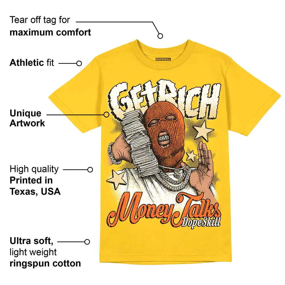 Vivid Sulfur 4s DopeSkill Yellow T-shirt Get Rich Graphic sold by DopeSkill product image thumbnail 2