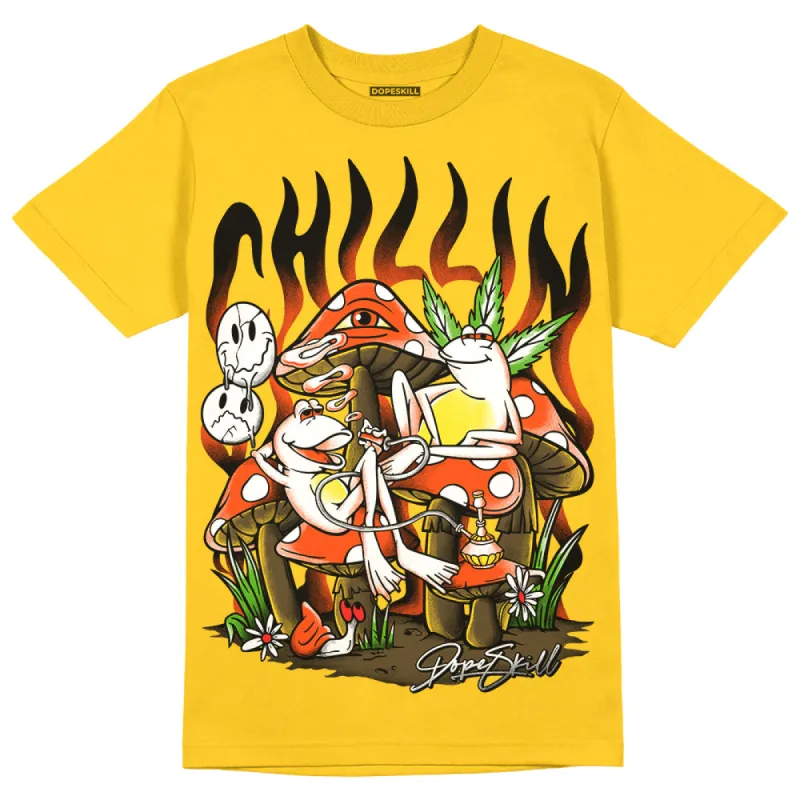 Vivid Sulfur 4s DopeSkill Yellow T-shirt Chillin Graphic sold by DopeSkill