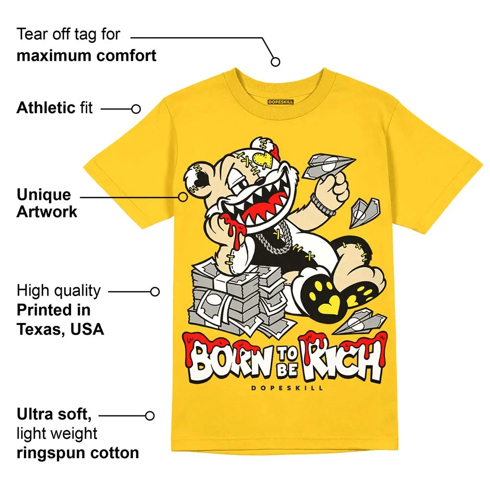 Vivid Sulfur 4s DopeSkill Yellow T-shirt Born To Be Rich Graphic sold by DopeSkill product image thumbnail 2