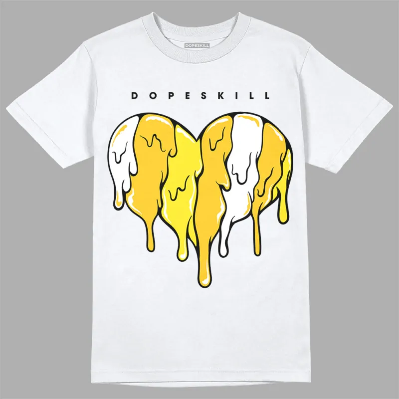 Vivid Sulfur 4s DopeSkill T-Shirt Slime Drip Heart Graphic sold by DopeSkill