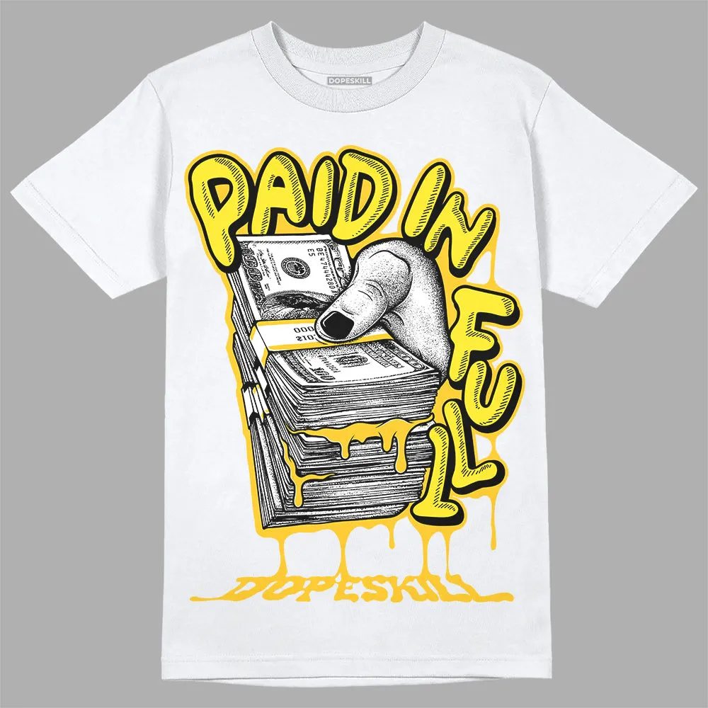 Vivid Sulfur 4s DopeSkill T-Shirt Paid In Full Graphic sold by DopeSkill