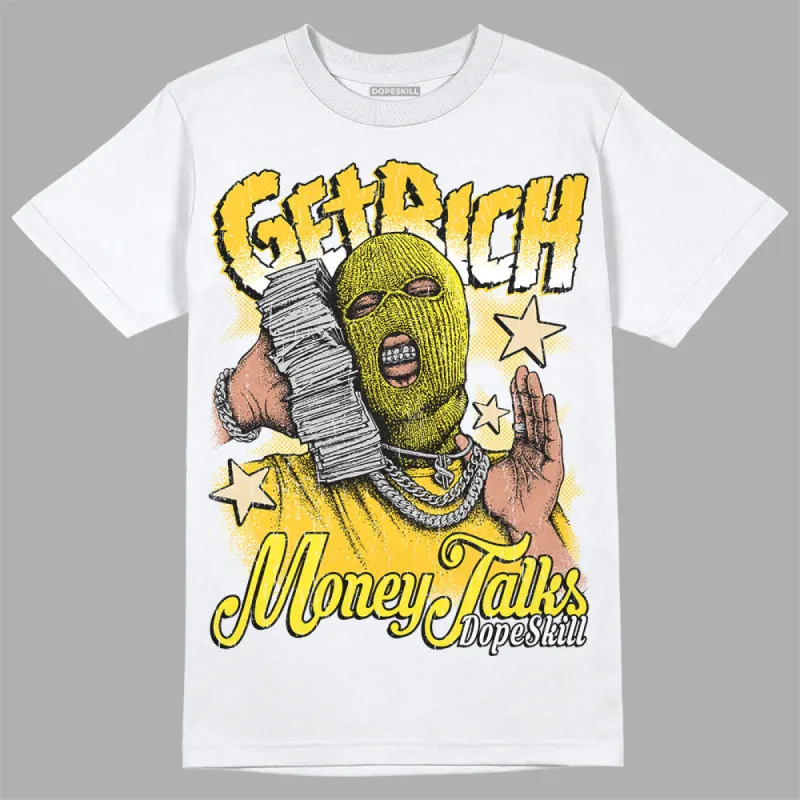 Vivid Sulfur 4s DopeSkill T-Shirt Get Rich Graphic sold by DopeSkill