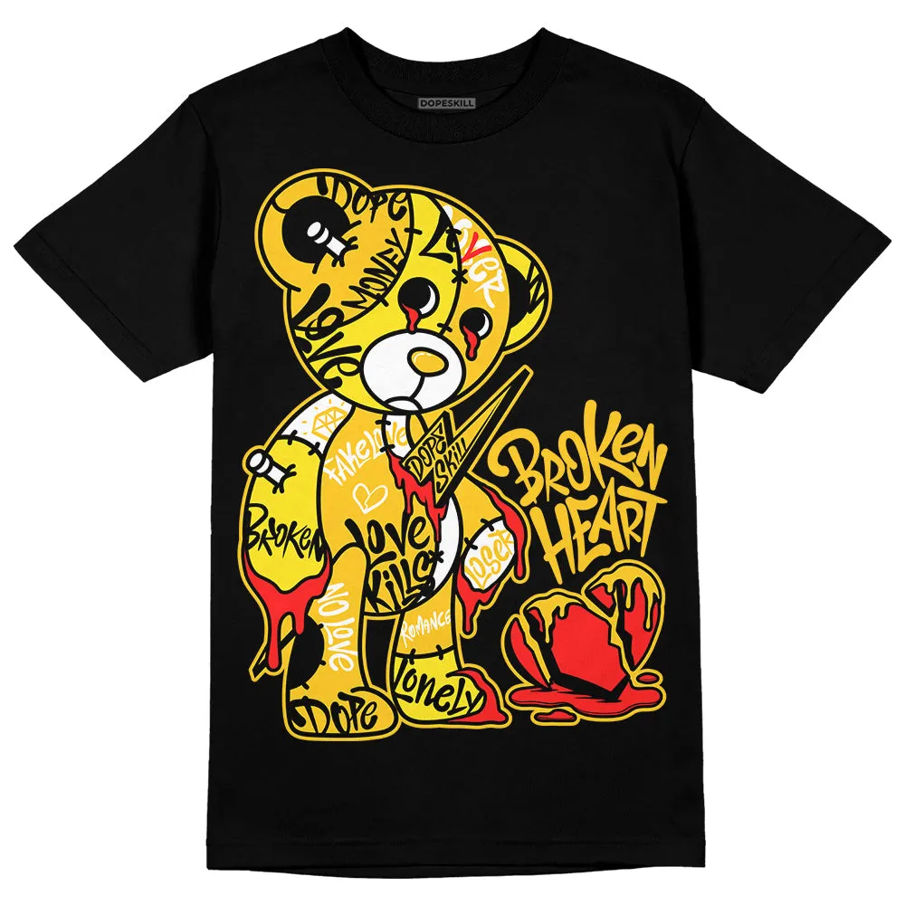 Vivid Sulfur 4s DopeSkill T-Shirt Broken Heart Graphic sold by DopeSkill product image thumbnail 2
