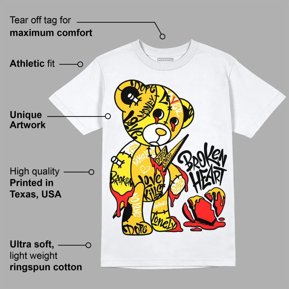 Vivid Sulfur 4s DopeSkill T-Shirt Broken Heart Graphic sold by DopeSkill product image thumbnail 3