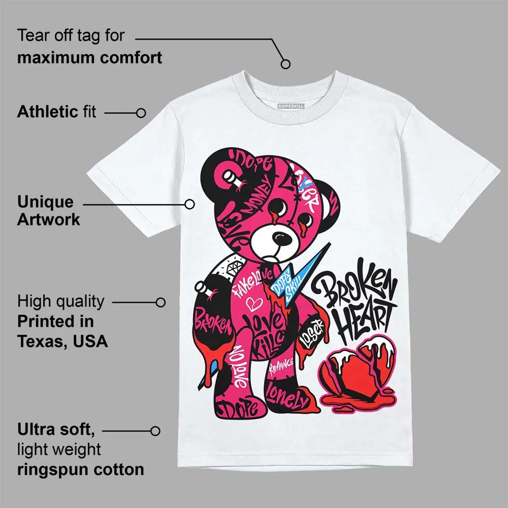 Dunk Obsidian Fierce Pink DopeSkill T-Shirt Broken Heart Graphic sold by DopeSkill product image thumbnail 3