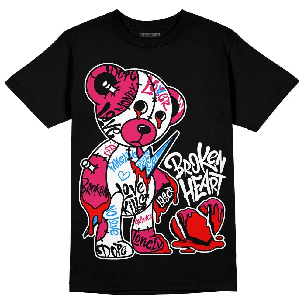 Dunk Obsidian Fierce Pink DopeSkill T-Shirt Broken Heart Graphic sold by DopeSkill product image thumbnail 2