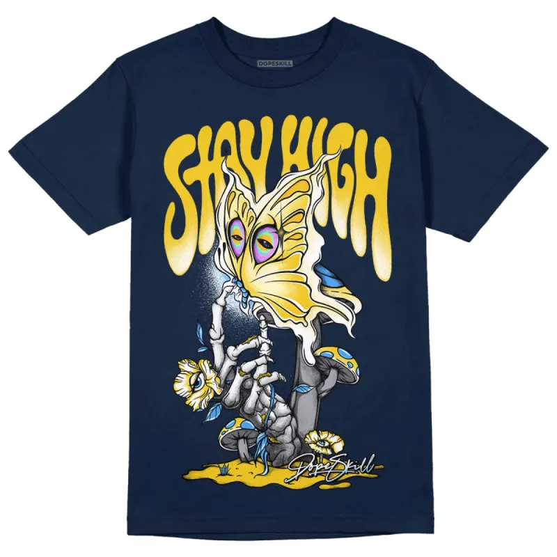 Michigan Dunks DopeSkill Midnight Navy T-Shirt Stay High Graphic sold by DopeSkill