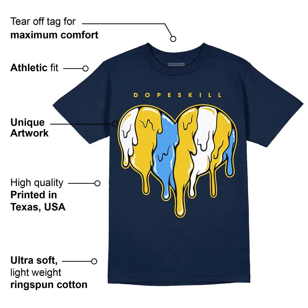 Michigan Dunks DopeSkill Midnight Navy T-Shirt Slime Drip Heart Graphic sold by DopeSkill product image thumbnail 2