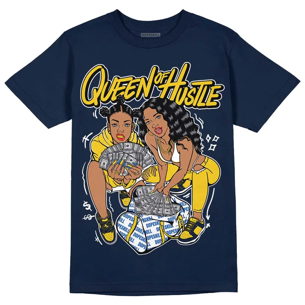 Michigan Dunks DopeSkill Midnight Navy T-Shirt Queen Of Hustle Graphic sold by DopeSkill