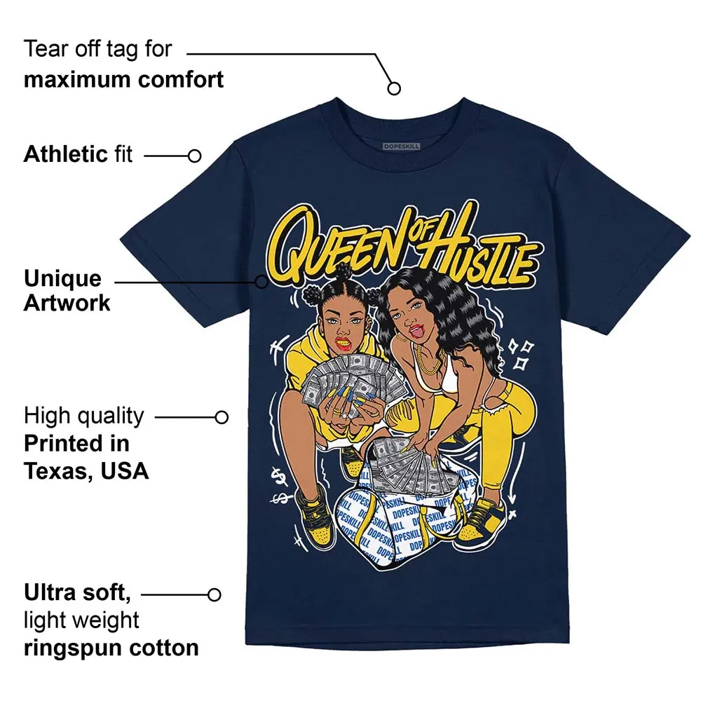 Michigan Dunks DopeSkill Midnight Navy T-Shirt Queen Of Hustle Graphic sold by DopeSkill product image thumbnail 2