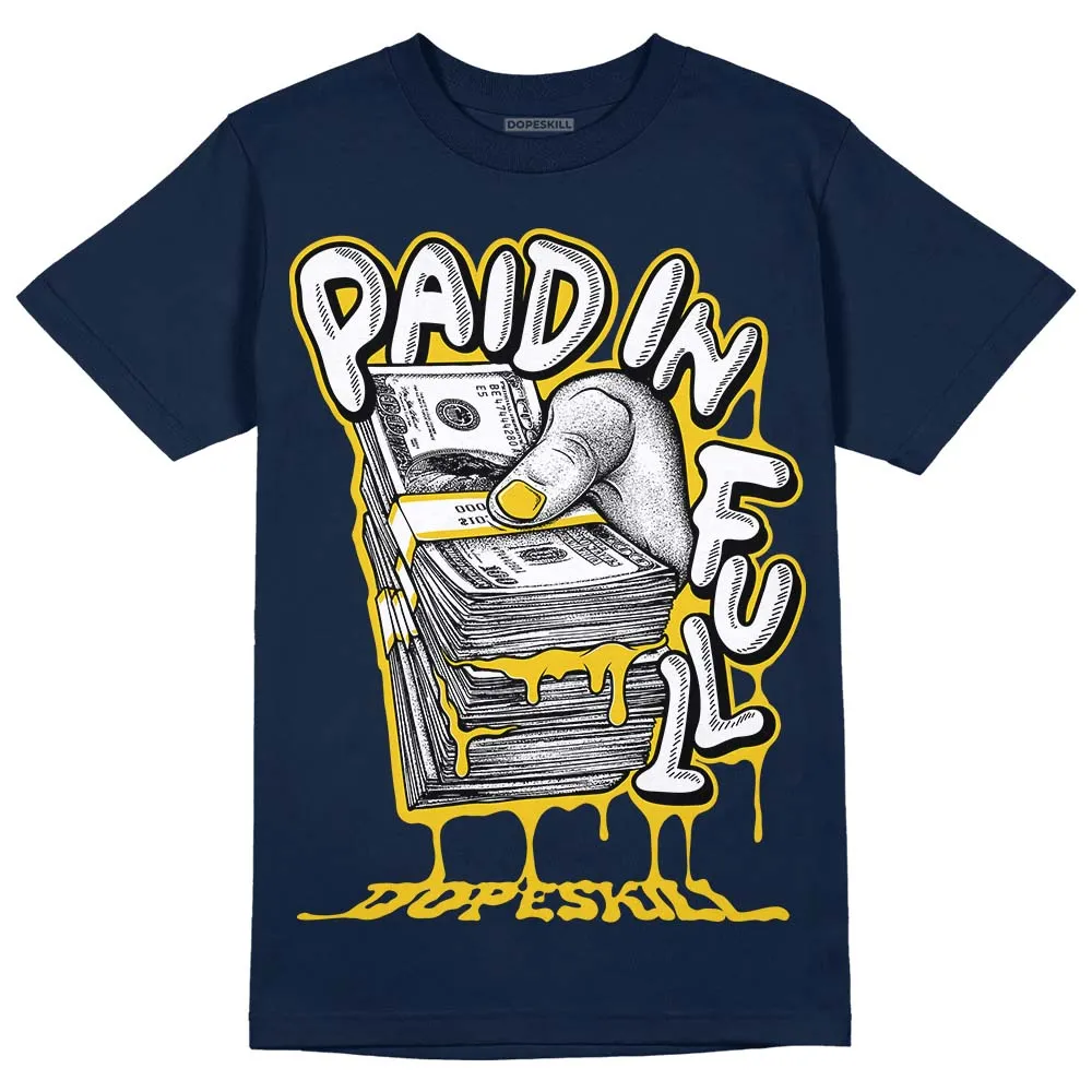 Michigan Dunks DopeSkill Midnight Navy T-Shirt Paid In Full Graphic sold by DopeSkill