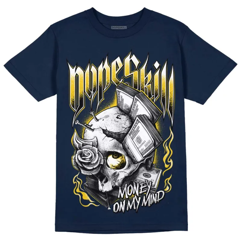 Michigan Dunks DopeSkill Midnight Navy T-Shirt Money On My Mind Graphic sold by DopeSkill