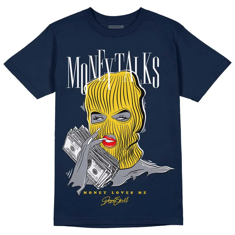 Michigan Dunks DopeSkill Midnight Navy T-Shirt Money Talks Graphic sold by DopeSkill