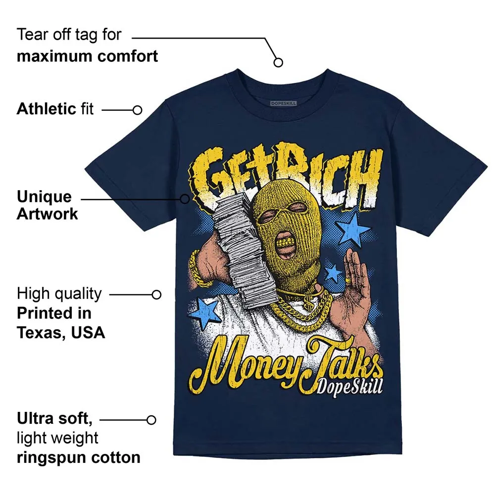 Michigan Dunks DopeSkill Midnight Navy T-Shirt Get Rich Graphic sold by DopeSkill product image thumbnail 2