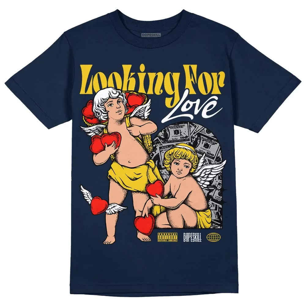 Michigan Dunks DopeSkill Midnight Navy T-Shirt Looking For Love Graphic sold by DopeSkill