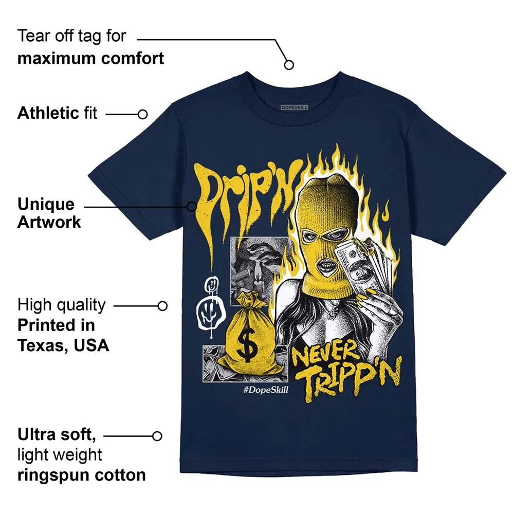 Michigan Dunks DopeSkill Midnight Navy T-Shirt Drip'n Never Tripp'n Graphic sold by DopeSkill product image thumbnail 2