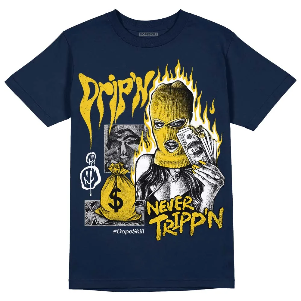 Michigan Dunks DopeSkill Midnight Navy T-Shirt Drip'n Never Tripp'n Graphic sold by DopeSkill