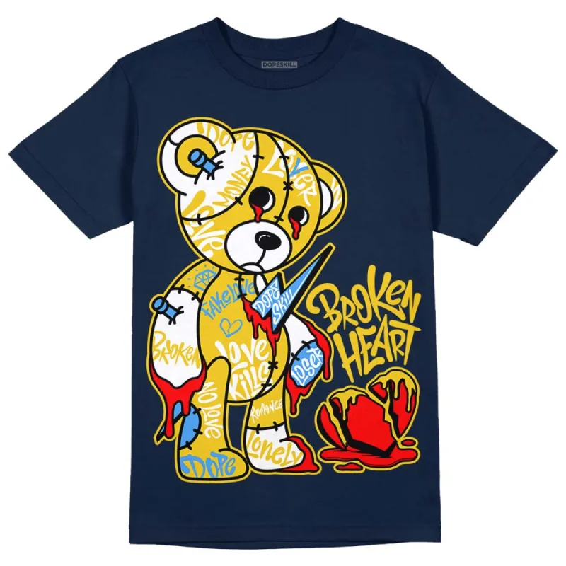 Michigan Dunks DopeSkill Midnight Navy T-Shirt Broken Heart Graphic sold by DopeSkill