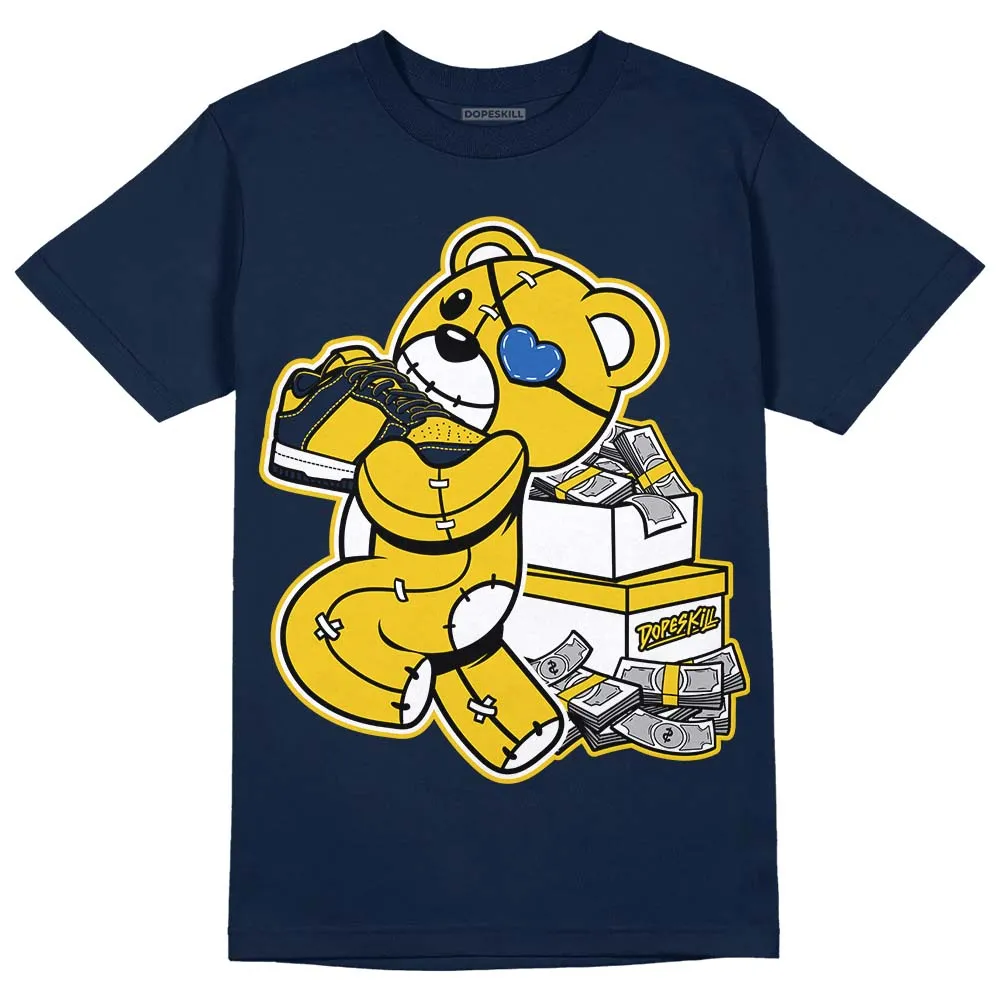 Michigan Dunks DopeSkill Midnight Navy T-Shirt Bear Steals Sneaker Graphic sold by DopeSkill