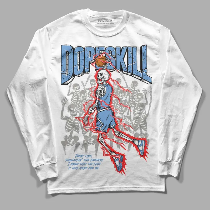Dunk White Polar Blue DopeSkill Long Sleeve T-Shirt Thunder Dunk Graphic sold by DopeSkill