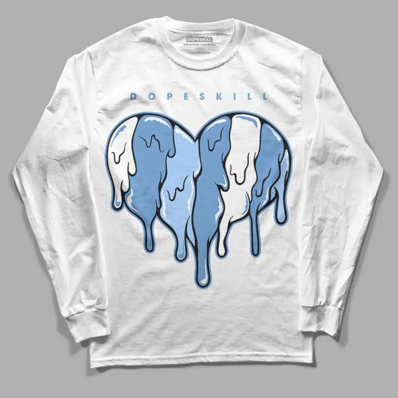 Dunk White Polar Blue DopeSkill Long Sleeve T-Shirt Slime Drip Heart Graphic sold by DopeSkill