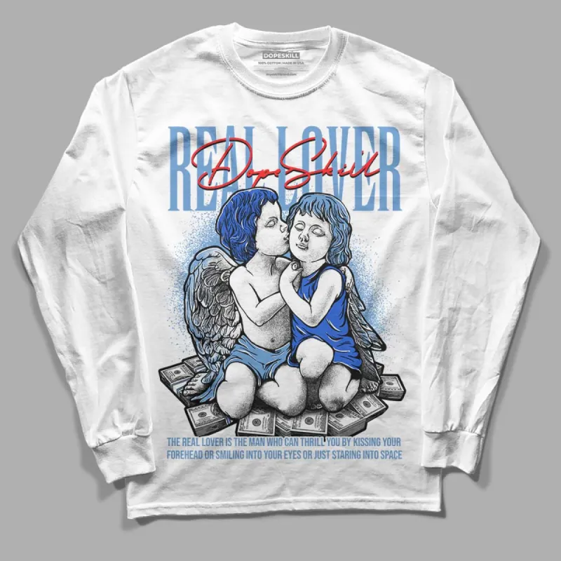 Dunk White Polar Blue DopeSkill Long Sleeve T-Shirt Real Lover Graphic sold by DopeSkill