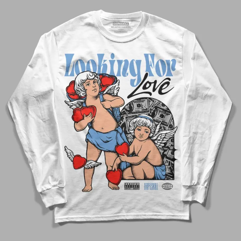 Dunk White Polar Blue DopeSkill Long Sleeve T-Shirt Looking For Love Graphic sold by DopeSkill