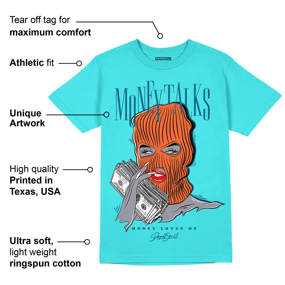 Dunk Dolphins DopeSkill Tahiti Blue T-shirt Money Talks Graphic sold by DopeSkill product image thumbnail 2