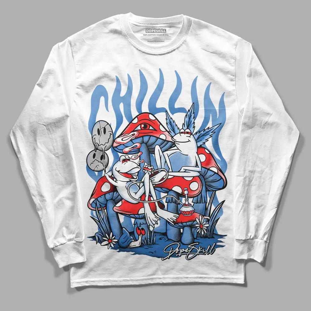 Dunk White Polar Blue DopeSkill Long Sleeve T-Shirt Chillin Graphic sold by DopeSkill