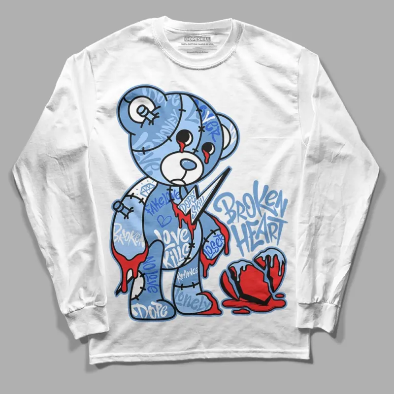 Dunk White Polar Blue DopeSkill Long Sleeve T-Shirt Broken Heart Graphic sold by DopeSkill