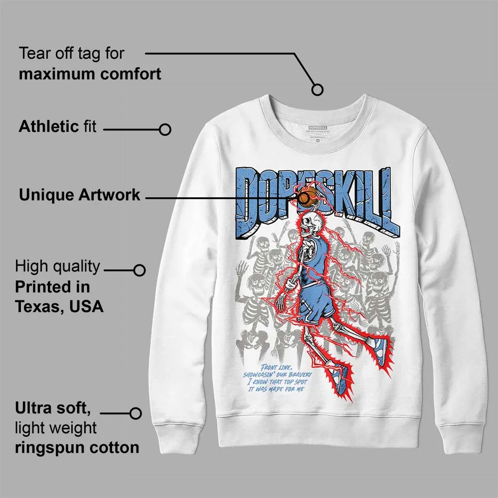 Dunk White Polar Blue DopeSkill Sweatshirt Thunder Dunk Graphic sold by DopeSkill product image thumbnail 3
