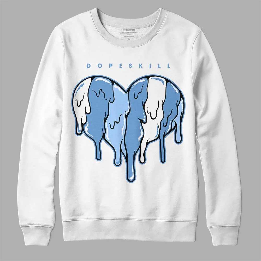Dunk White Polar Blue DopeSkill Sweatshirt Slime Drip Heart Graphic sold by DopeSkill