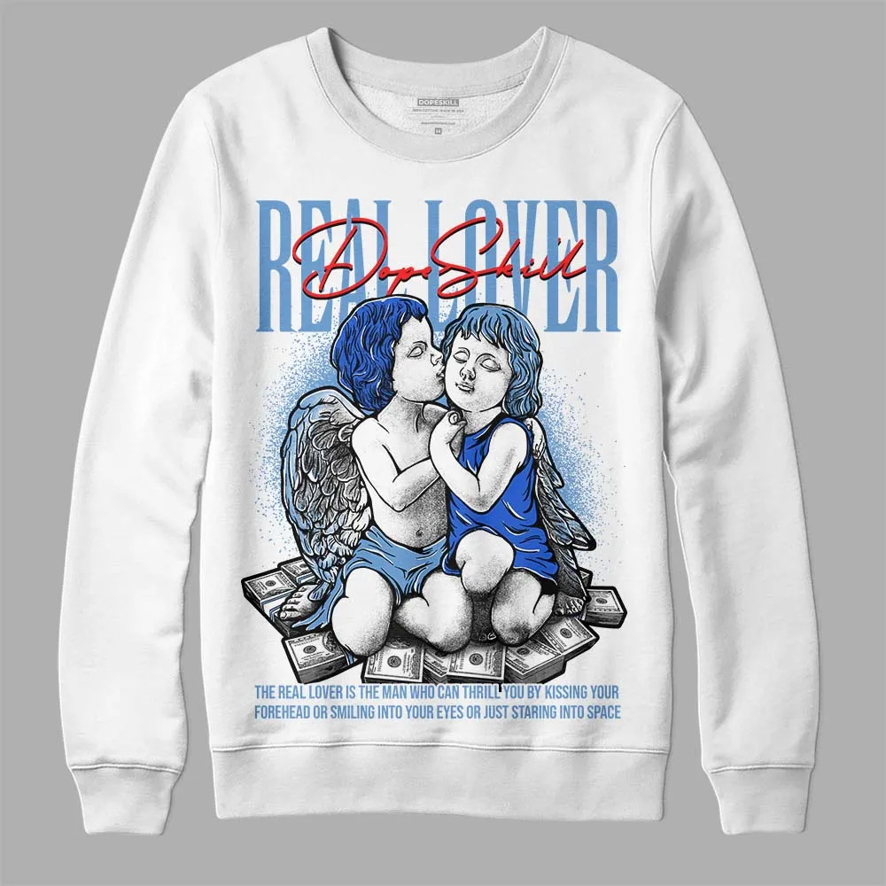 Dunk White Polar Blue DopeSkill Sweatshirt Real Lover Graphic sold by DopeSkill