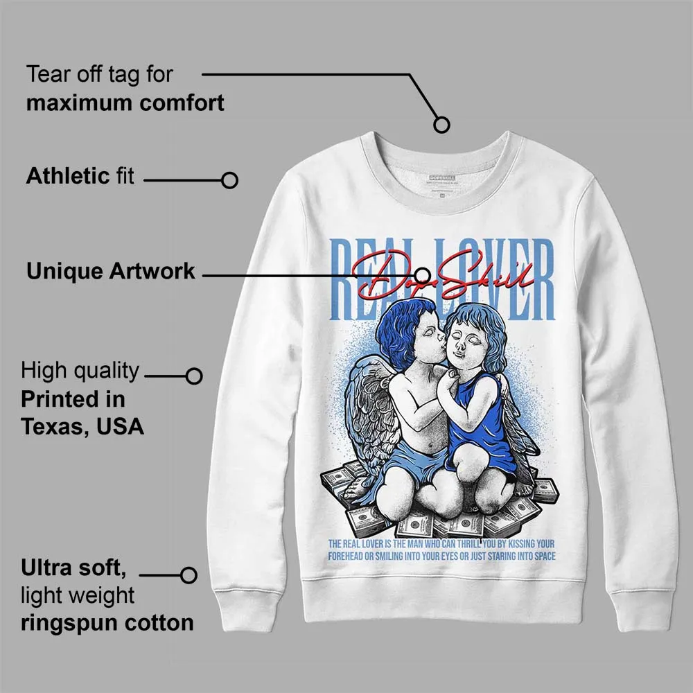 Dunk White Polar Blue DopeSkill Sweatshirt Real Lover Graphic sold by DopeSkill product image thumbnail 3