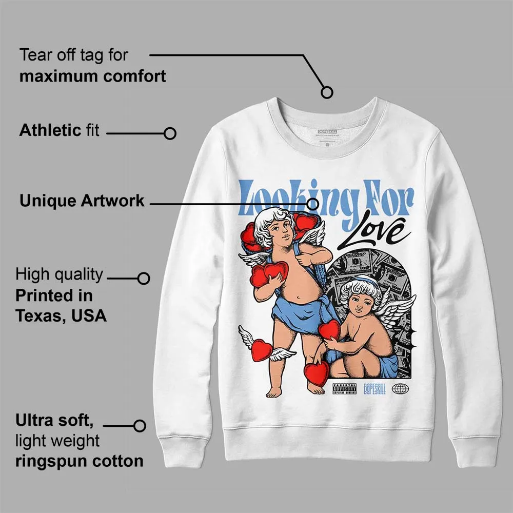 Dunk White Polar Blue DopeSkill Sweatshirt Looking For Love Graphic sold by DopeSkill product image thumbnail 3