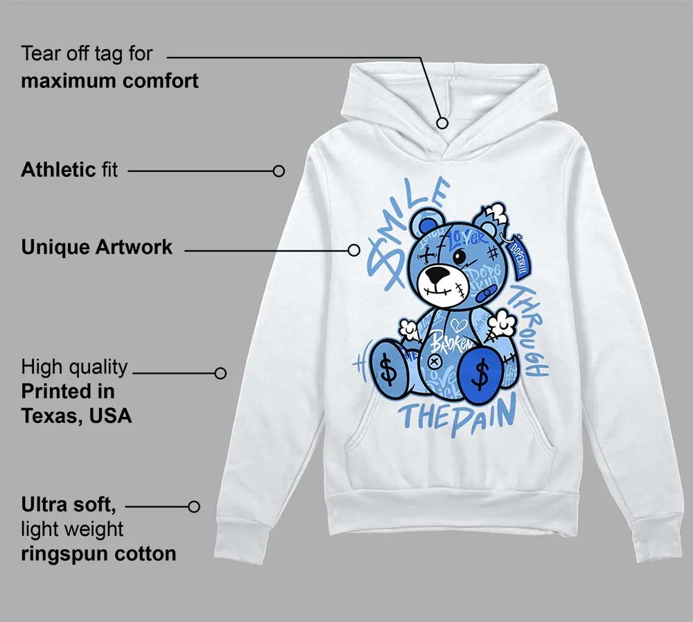 Dunk White Polar Blue DopeSkill Hoodie Sweatshirt Smile Through The Pain Graphic sold by DopeSkill product image thumbnail 3