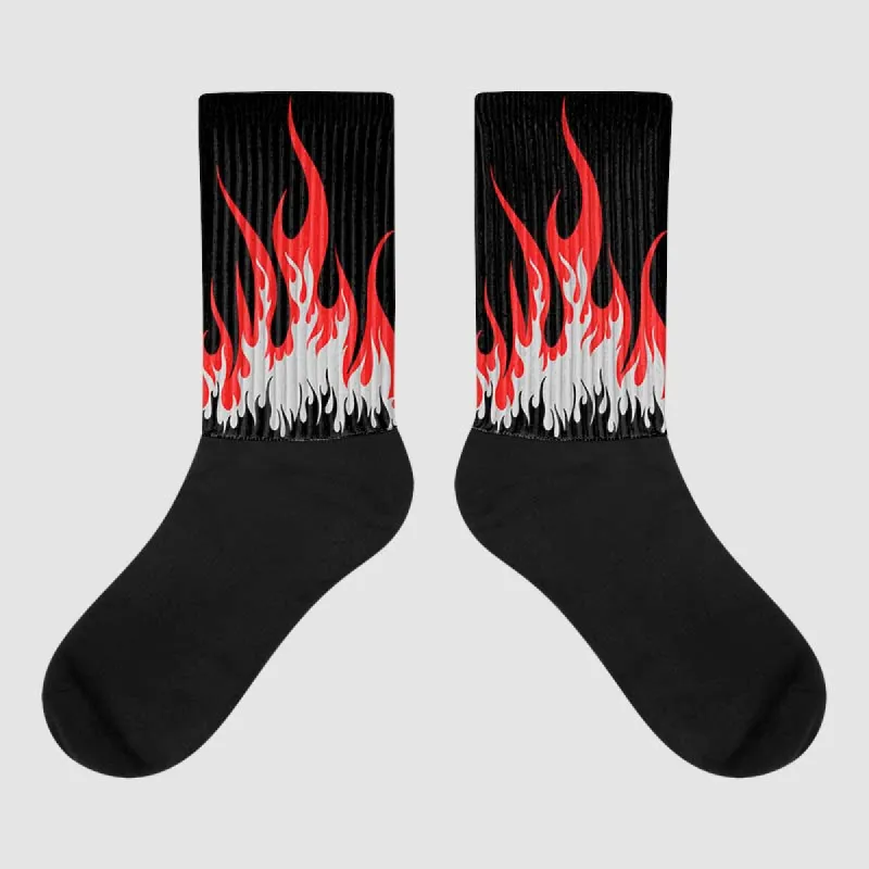 AJ Spizike Bred DopeSkill Sublimated Socks FIRE Graphic sold by DopeSkill