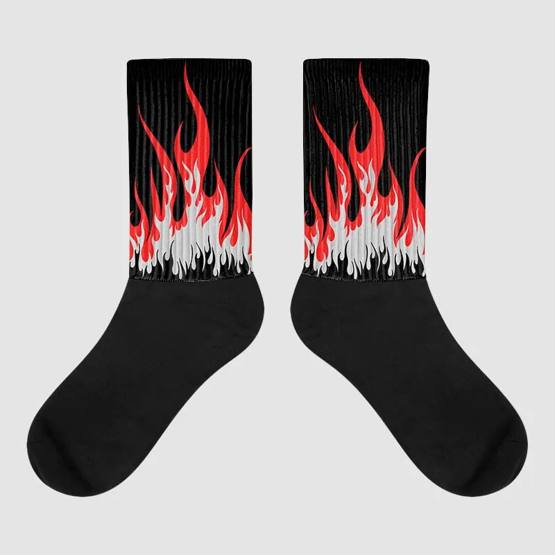 AJ Spizike Bred DopeSkill Sublimated Socks FIRE Graphic sold by DopeSkill