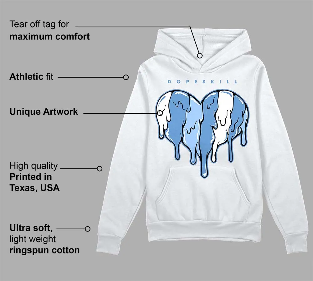 Dunk White Polar Blue DopeSkill Hoodie Sweatshirt Slime Drip Heart Graphic sold by DopeSkill product image thumbnail 3