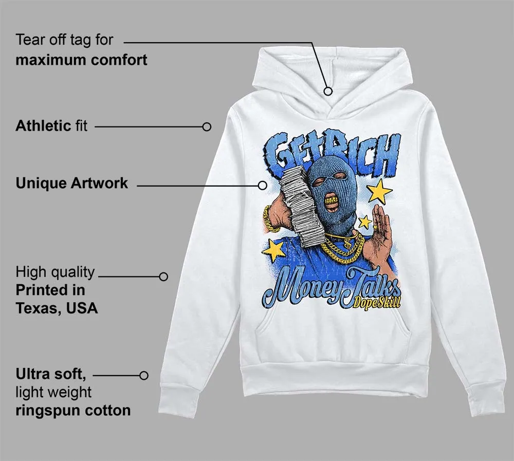 Dunk White Polar Blue DopeSkill Hoodie Sweatshirt Get Rich Graphic sold by DopeSkill product image thumbnail 3