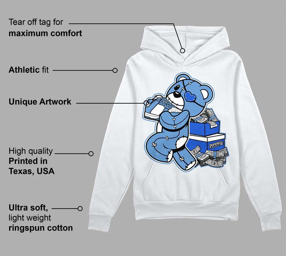 Dunk White Polar Blue DopeSkill Hoodie Sweatshirt Bear Steals Sneaker Graphic sold by DopeSkill product image thumbnail 3