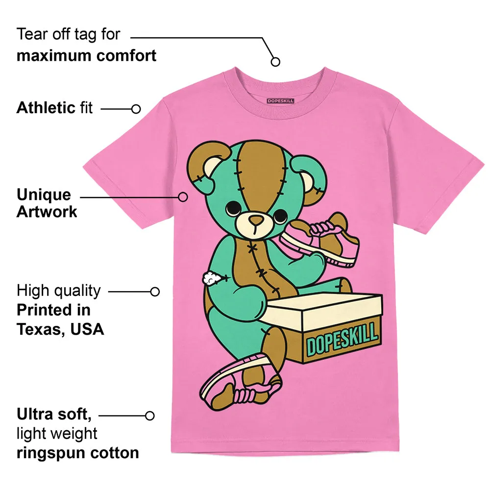 Dunk Playful Pink Multi Color Bronzine Clear Jade Luminous Green DopeSkill Pink T-shirt Sneakerhead BEAR Graphic sold by DopeSkill product image thumbnail 2
