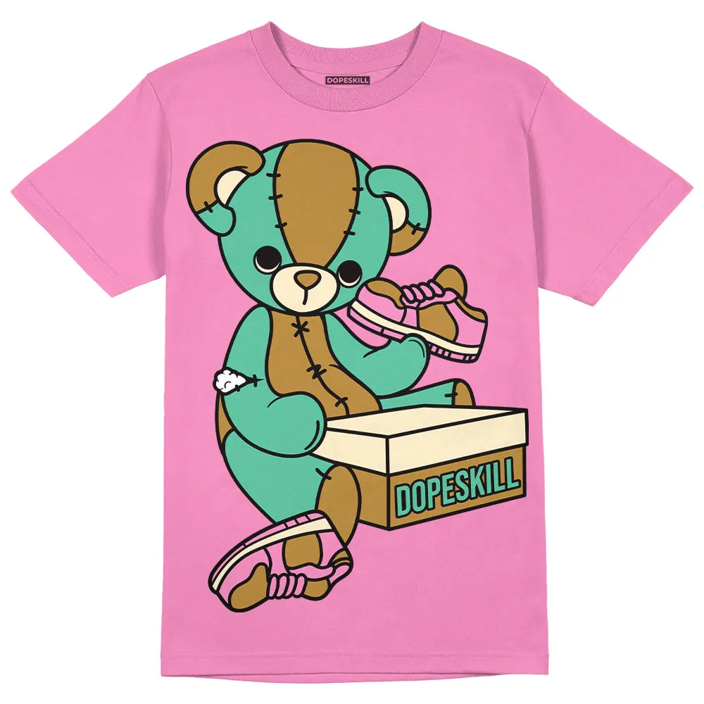 Dunk Playful Pink Multi Color Bronzine Clear Jade Luminous Green DopeSkill Pink T-shirt Sneakerhead BEAR Graphic sold by DopeSkill