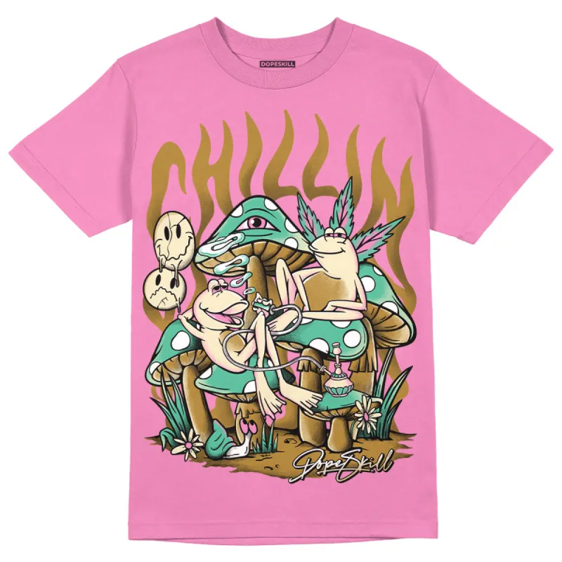 Dunk Playful Pink Multi Color Bronzine Clear Jade Luminous Green DopeSkill Pink T-shirt Chillin Graphic sold by DopeSkill