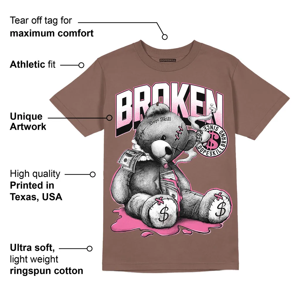 Dunk Smokey Mauve Playful Pink White Brown DopeSkill Brown Savana T-shirt Sick Bear Graphic sold by DopeSkill product image thumbnail 2