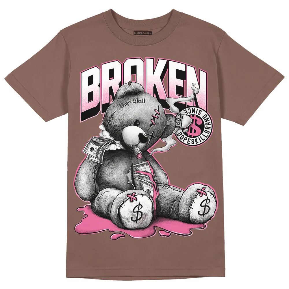 Dunk Smokey Mauve Playful Pink White Brown DopeSkill Brown Savana T-shirt Sick Bear Graphic sold by DopeSkill