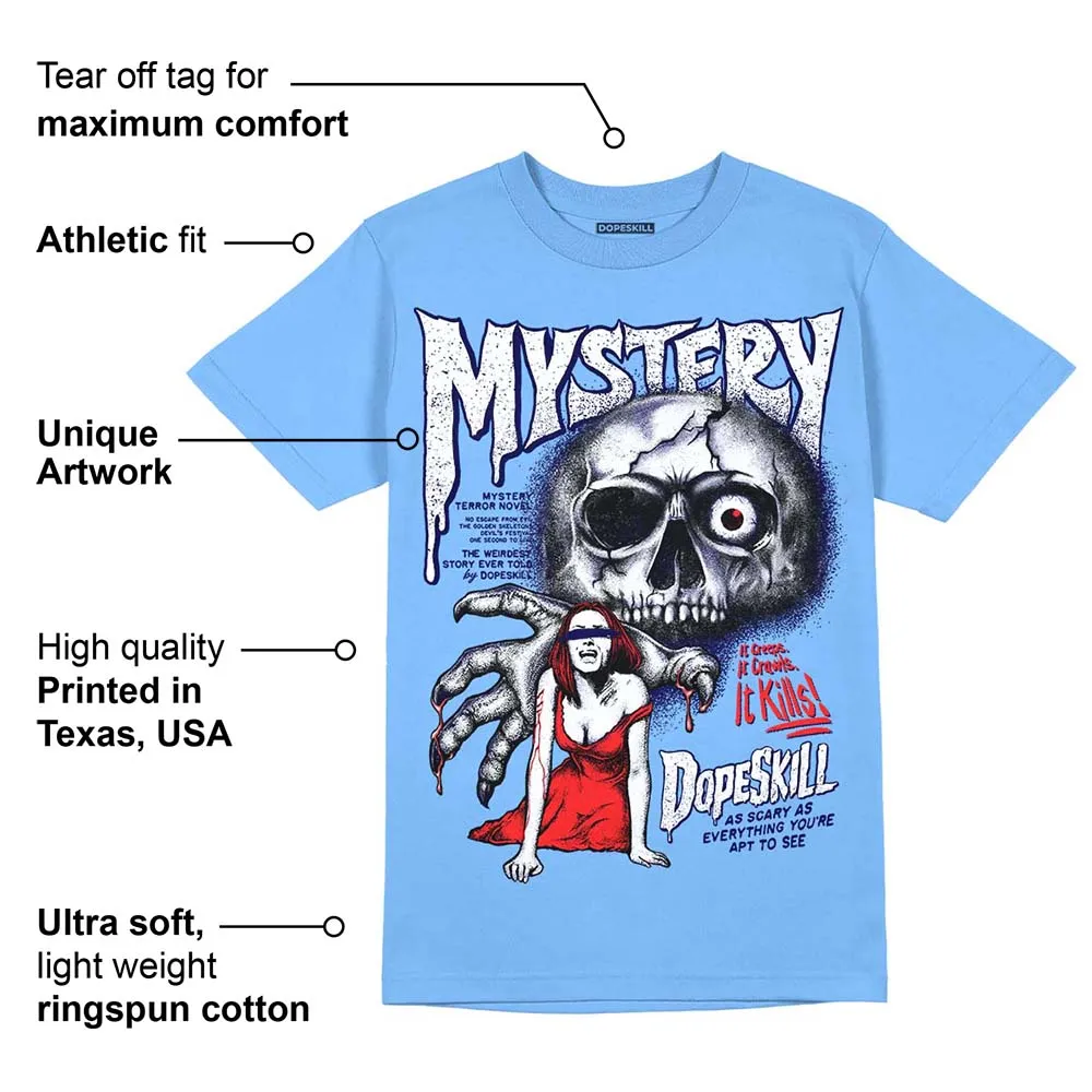 Dunk White Polar Blue DopeSkill University Blue T-shirt Mystery Ghostly Grasp Graphic sold by DopeSkill product image thumbnail 2